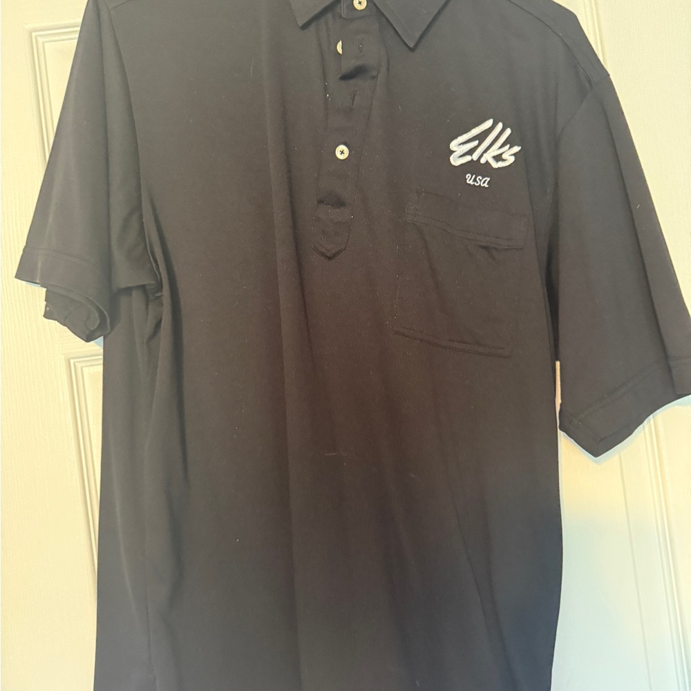 Elk Men's Classic Black Polo